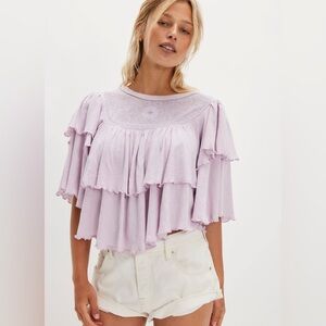 Free People Rose Party Tee NWT